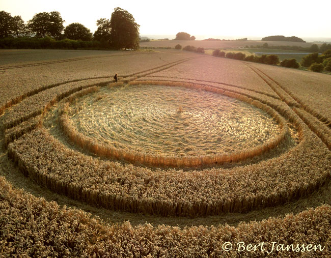 Cheesefoot Head (2), Hampshire crop circle, aerial photo 14