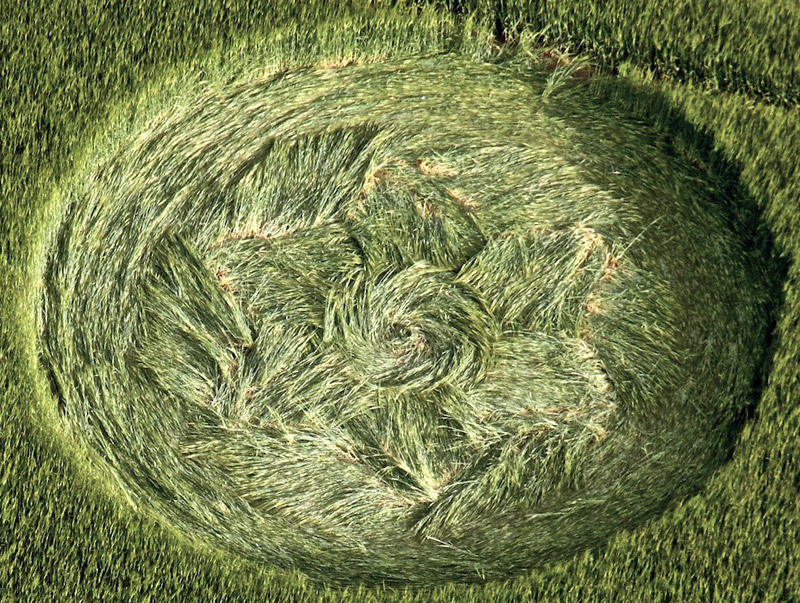 Cherhill, Wiltshire crop circle, aerial photo 3
