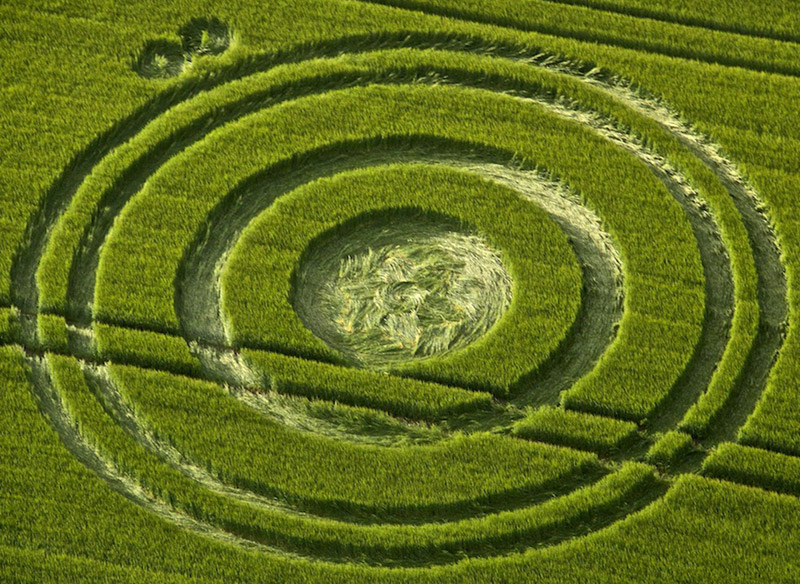 Cherhill, Wiltshire crop circle, aerial photo 4
