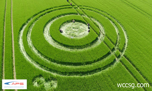 Cherhill, Wiltshire crop circle, aerial photo 6