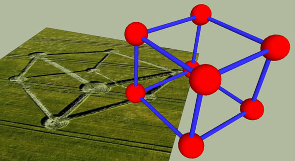 Chilcomb Down, Hampshire crop circle, aerial photo 19
