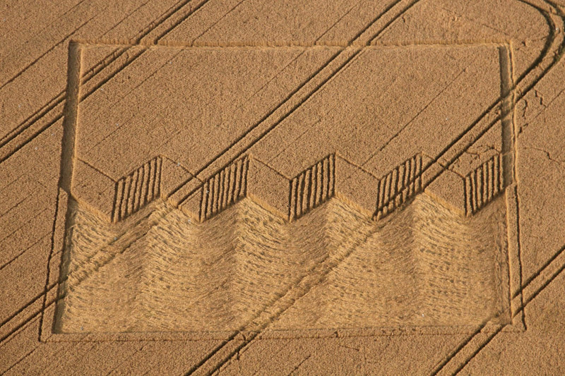 Devil's Den, Wiltshire crop circle, aerial photo 2
