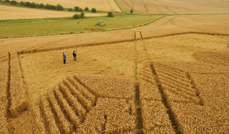 Devil's Den, Wiltshire crop circle, aerial photo 31