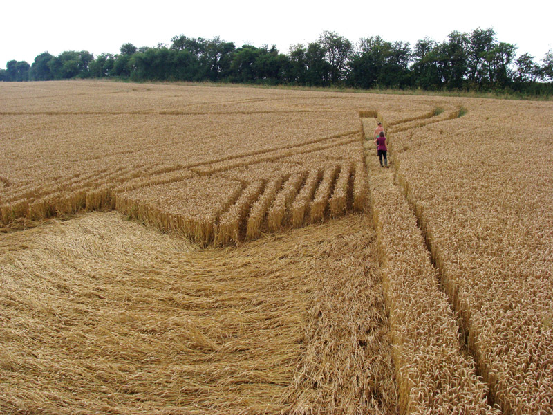 Devil's Den, Wiltshire crop circle, aerial photo 43