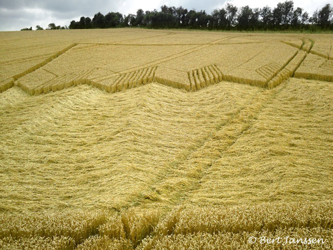 Devil's Den, Wiltshire crop circle, aerial photo 40
