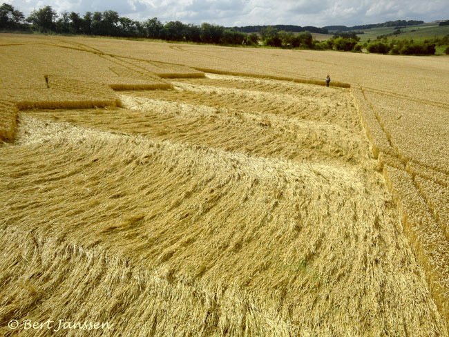 Devil's Den, Wiltshire crop circle, aerial photo 41