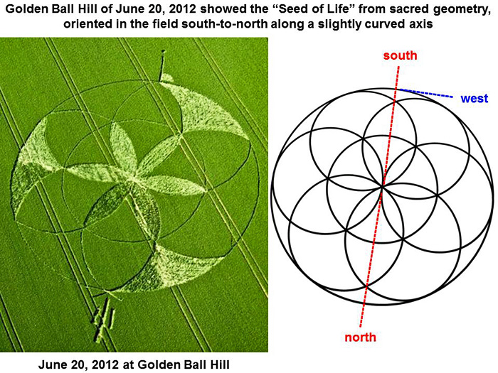 Golden Ball Hill, Wiltshire crop circle, aerial photo 11