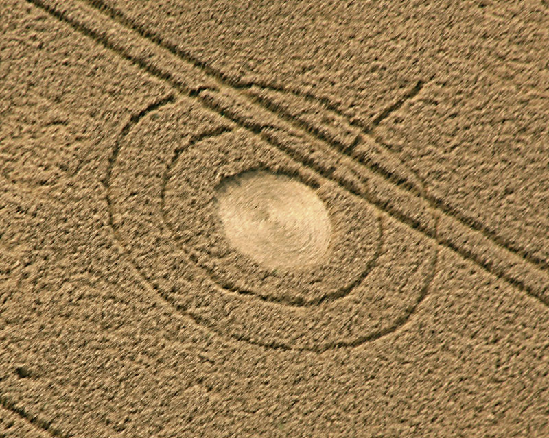 Hackpen Hill (1), Wiltshire crop circle, aerial photo 3