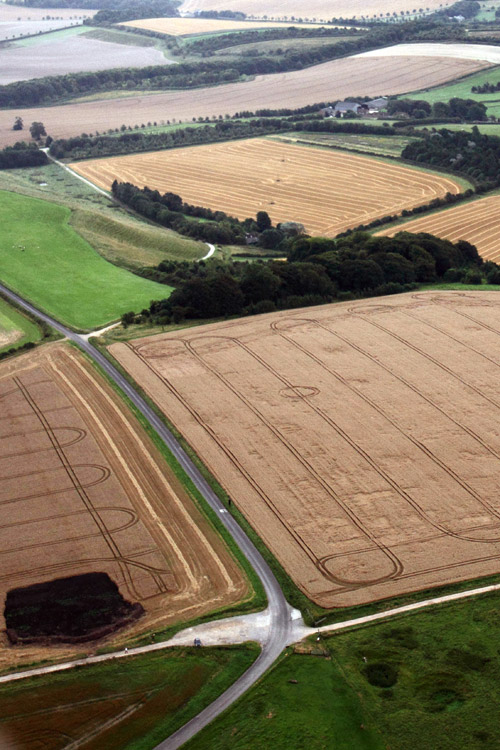 Hackpen Hill (1), Wiltshire crop circle, aerial photo 13