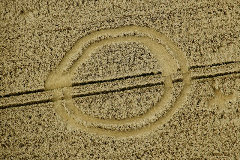 Hackpen Hill (1), Wiltshire crop circle, aerial photo 11