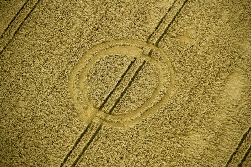 Hackpen Hill (1), Wiltshire crop circle, aerial photo 12