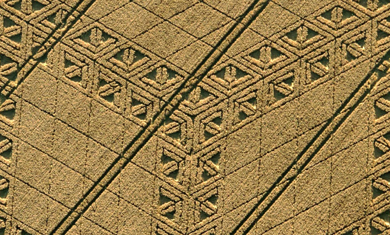 Hackpen Hill (3), Wiltshire crop circle, aerial photo 2