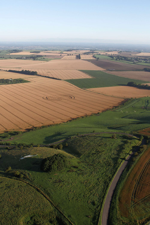 Hackpen Hill (3), Wiltshire crop circle, aerial photo 172