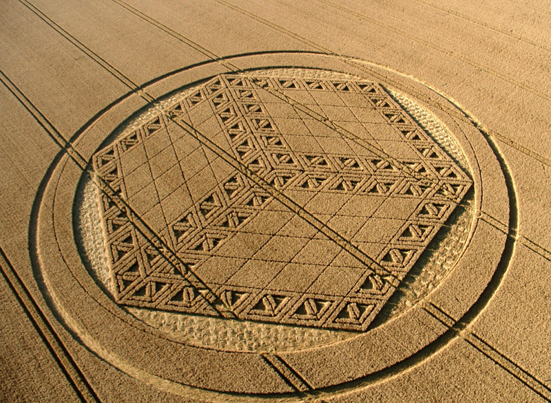 Hackpen Hill (3), Wiltshire crop circle, aerial photo 3