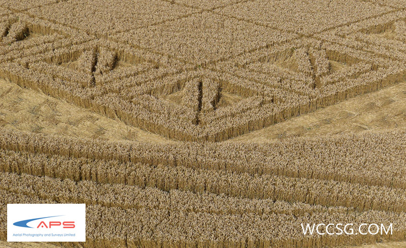 Hackpen Hill (3), Wiltshire crop circle, aerial photo 14