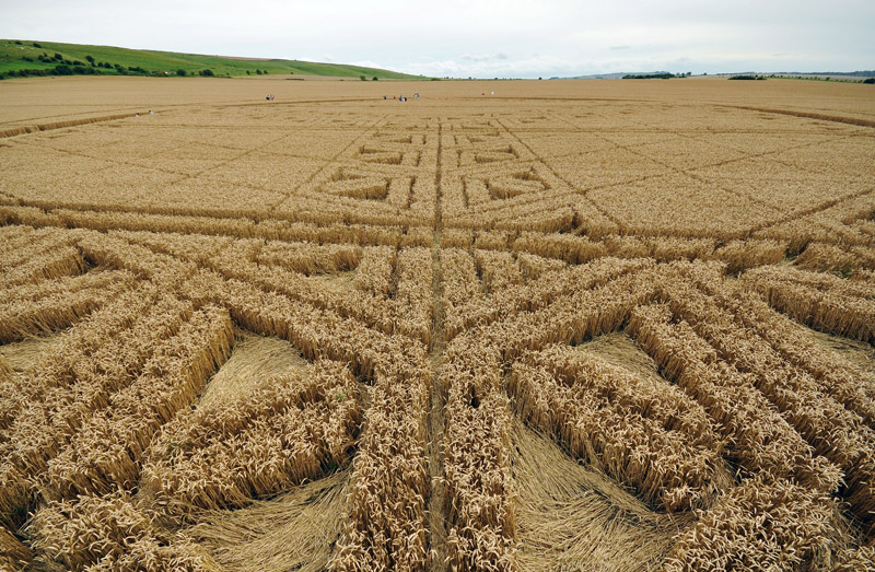 Hackpen Hill (3), Wiltshire crop circle, aerial photo 109