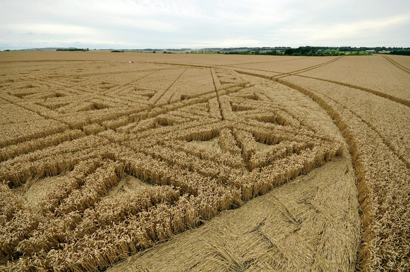 Hackpen Hill (3), Wiltshire crop circle, aerial photo 108