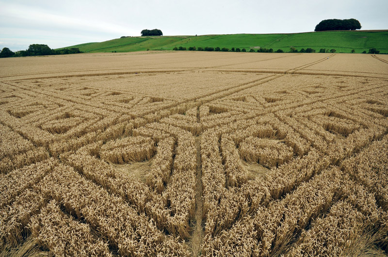 Hackpen Hill (3), Wiltshire crop circle, aerial photo 104
