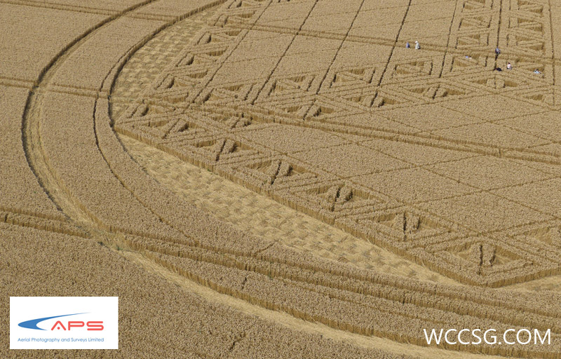 Hackpen Hill (3), Wiltshire crop circle, aerial photo 13