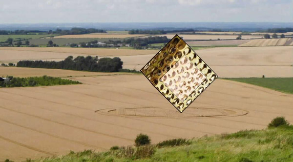 Hackpen Hill (3), Wiltshire crop circle, aerial photo 70