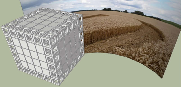 Hackpen Hill (3), Wiltshire crop circle, aerial photo 69