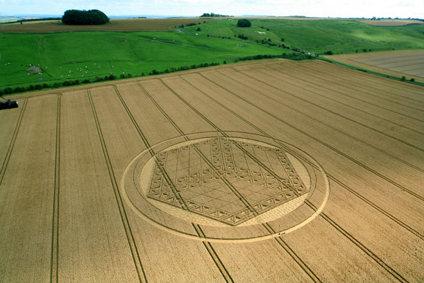 Hackpen Hill (3), Wiltshire crop circle, aerial photo 11