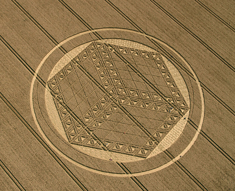 Hackpen Hill (3), Wiltshire crop circle, aerial photo 41