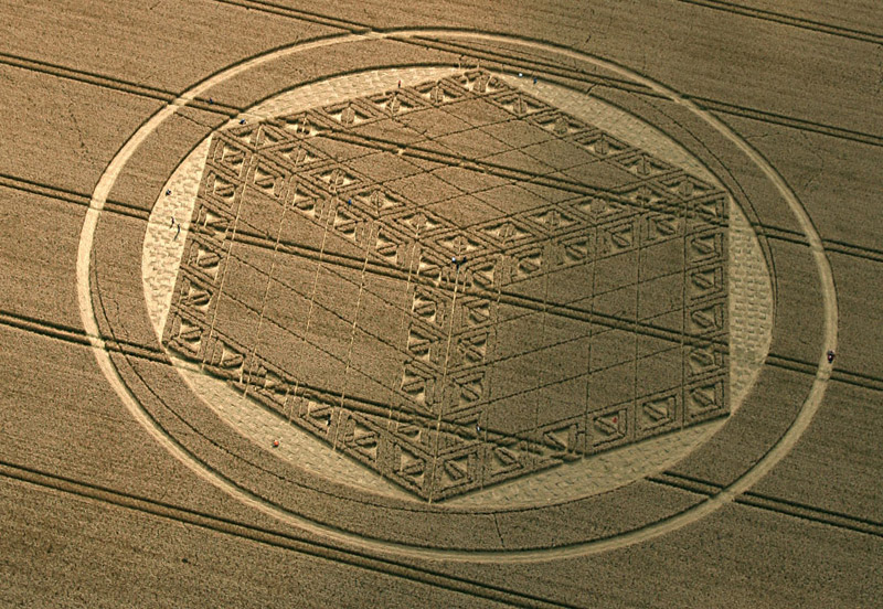 Hackpen Hill (3), Wiltshire crop circle, aerial photo 90