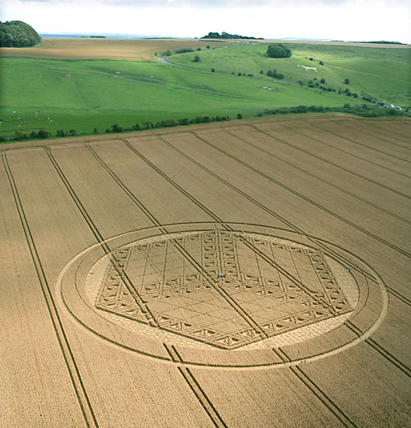 Hackpen Hill (3), Wiltshire crop circle, aerial photo 10