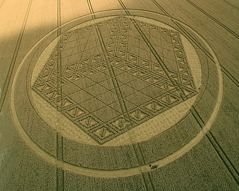 Hackpen Hill (3), Wiltshire crop circle, aerial photo 9