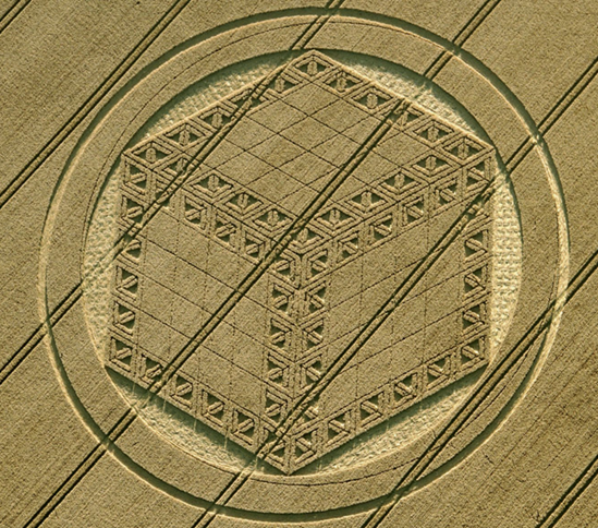 Hackpen Hill (3), Wiltshire crop circle, aerial photo 16