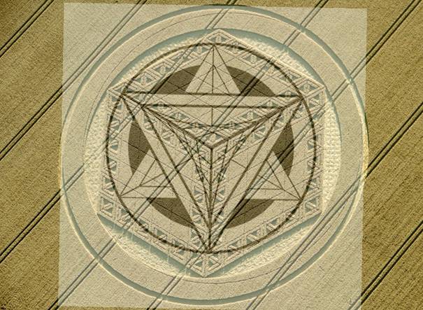 Hackpen Hill (3), Wiltshire crop circle, aerial photo 35