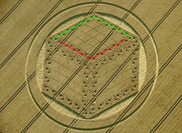 Hackpen Hill (3), Wiltshire crop circle, aerial photo 37