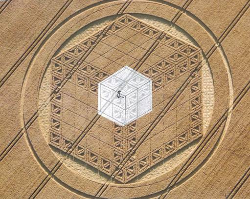 Hackpen Hill (3), Wiltshire crop circle, aerial photo 24