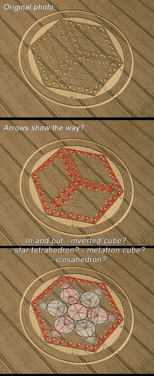 Hackpen Hill (3), Wiltshire crop circle, aerial photo 84