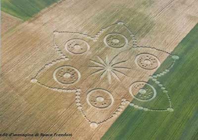 Hill Barn, Wiltshire crop circle, aerial photo 60