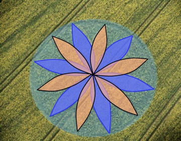 Hill Barn, Wiltshire crop circle, aerial photo 61