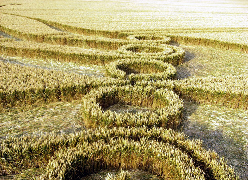 Hill Barn, Wiltshire crop circle, aerial photo 31