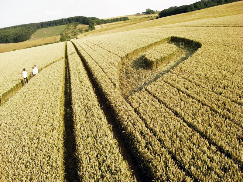 Hill Barn, Wiltshire crop circle, aerial photo 30