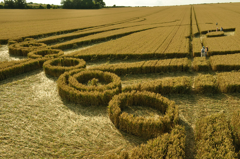 Hill Barn, Wiltshire crop circle, aerial photo 22