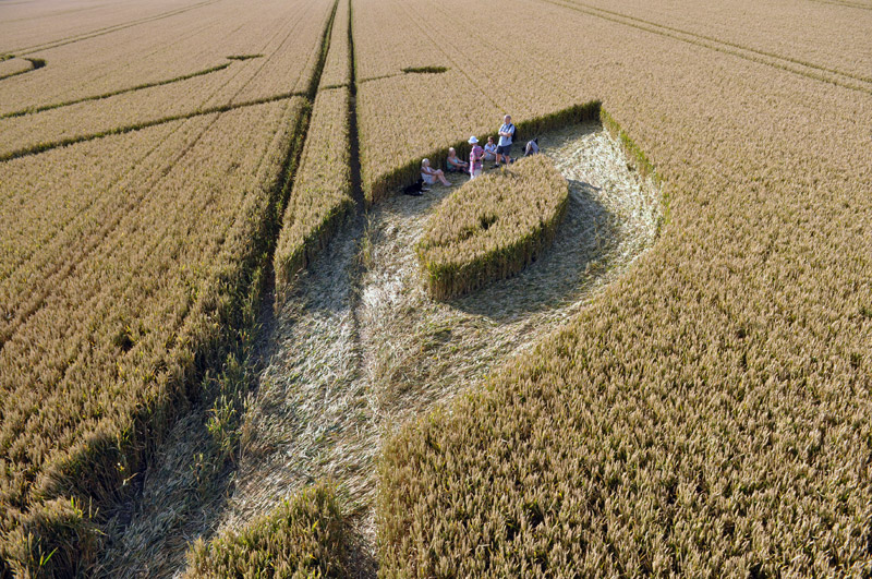 Hill Barn, Wiltshire crop circle, aerial photo 23