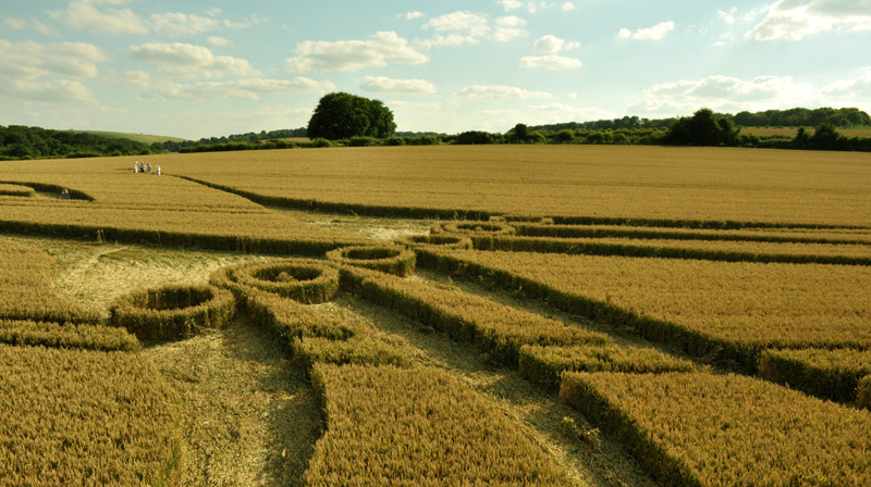 Hill Barn, Wiltshire crop circle, aerial photo 21