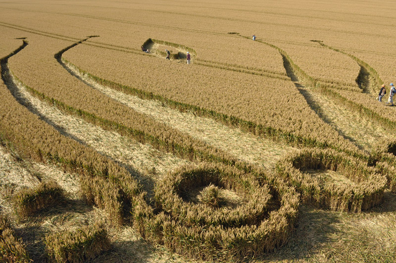 Hill Barn, Wiltshire crop circle, aerial photo 24