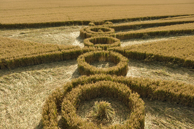 Hill Barn, Wiltshire crop circle, aerial photo 25
