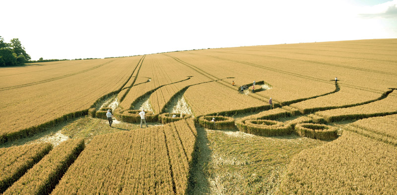 Hill Barn, Wiltshire crop circle, aerial photo 27