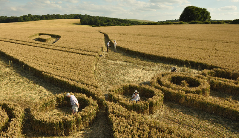 Hill Barn, Wiltshire crop circle, aerial photo 26
