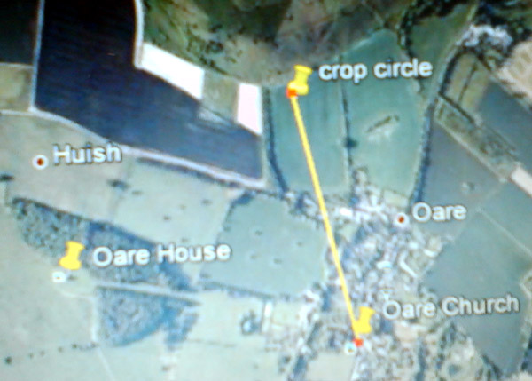 Huish Hill, Wiltshire crop circle, aerial photo 8