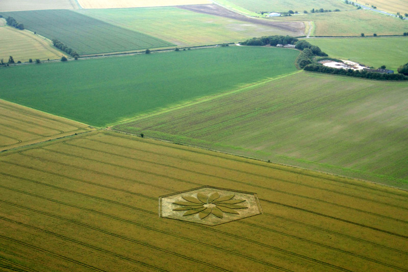 Juggler's Lane, Wiltshire crop circle, aerial photo 17