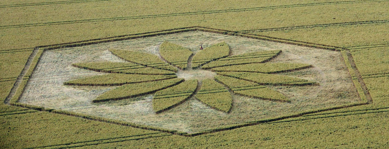 Juggler's Lane, Wiltshire crop circle, aerial photo 8