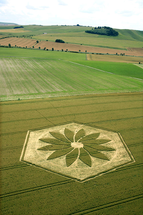 Juggler's Lane, Wiltshire crop circle, aerial photo 16
